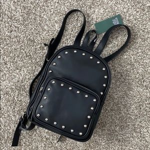 Black Studded Mini Backpack